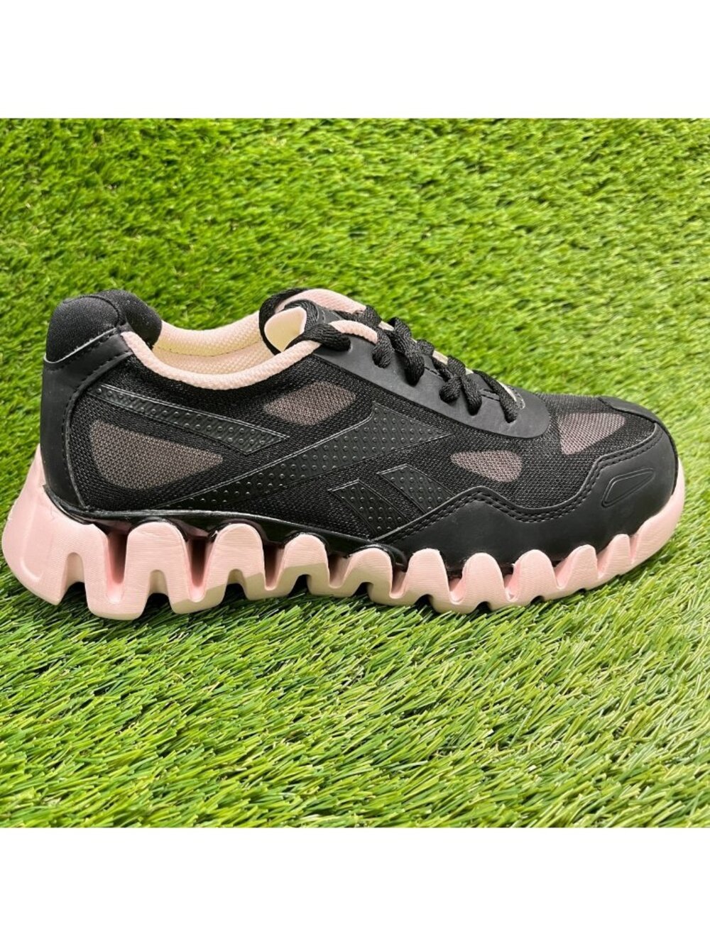 Reebok Zig Pulse Womens Size 7 Black Pink Composite Toe Safety Work Shoes